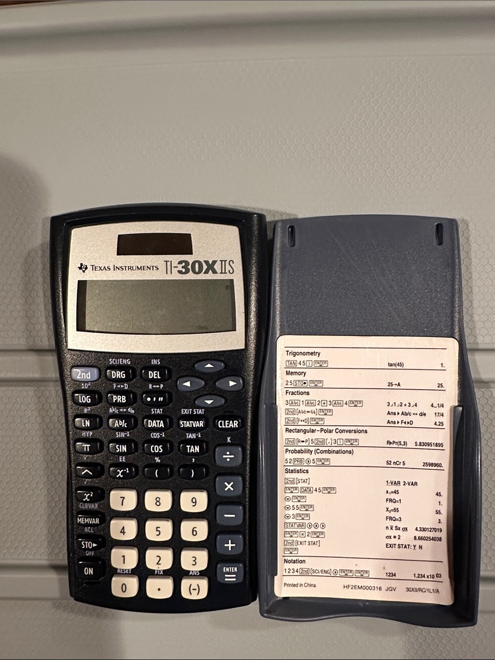 Texas Instruments TI-30X IIS Scientific Calculator in Black and Gray